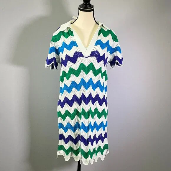 abercrombie blue dress puff sleeve Shein Admiral Blue Spaghetti Strap Corset Tent Dress